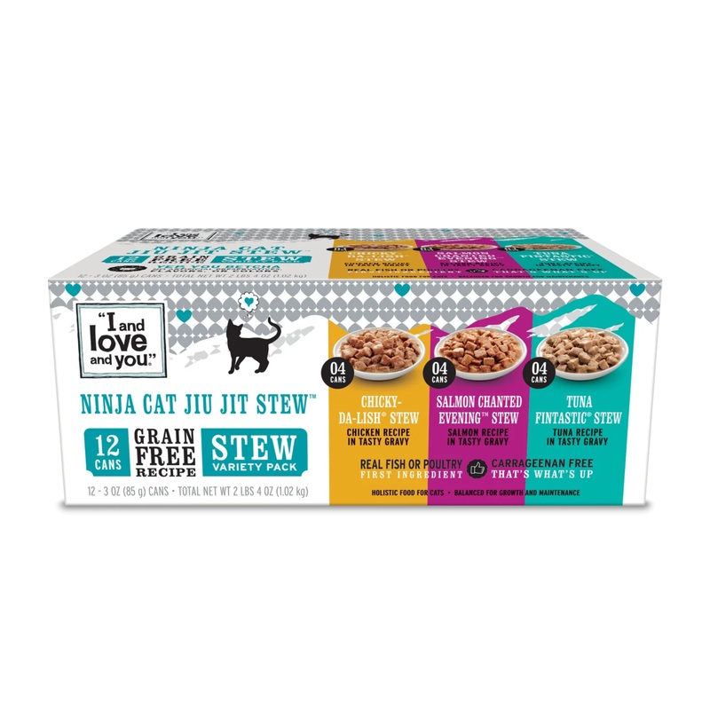 Ninja Stew Variety Pack – Chicken, Salmon and Tuna Canned Cat Food, 3oz, 12-Pack