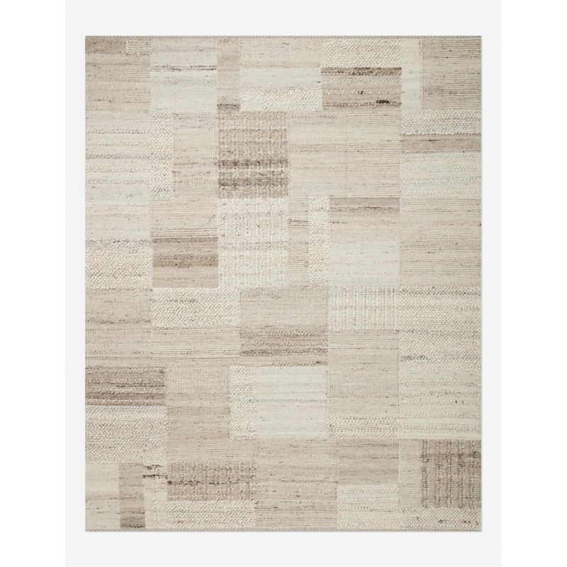 Moore Hand-Knotted Wool Rug Charcoal and Dove 2′ x 3′