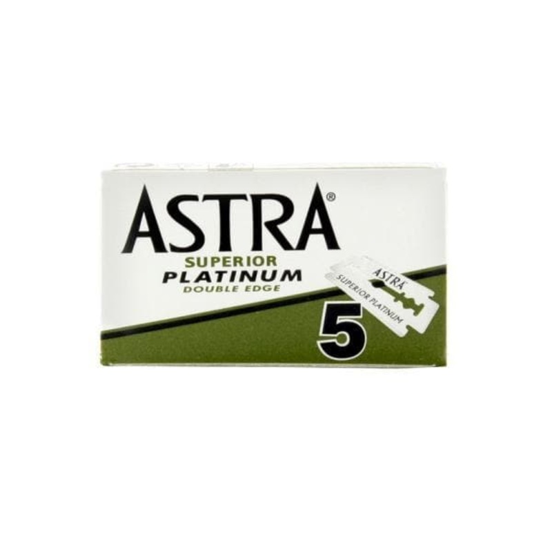 Astra Superior Platinum (Green) Double-Edge Razor Blades (5 blades) 5 Blades