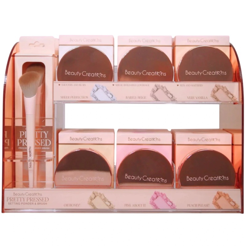 Beauty Creations Pretty Pressed Full – Wholesale 36 Units + 6 Tester + 6 Brushes (PPSPB-FULL)