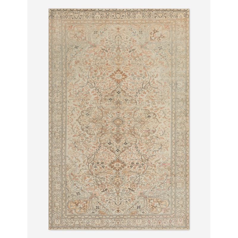 Vintage Turkish Hand-Knotted Wool Rug No. 322, 6’4″ x 10’4″