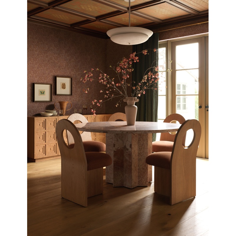 Mardi Marble Dining Table Pink Marble
