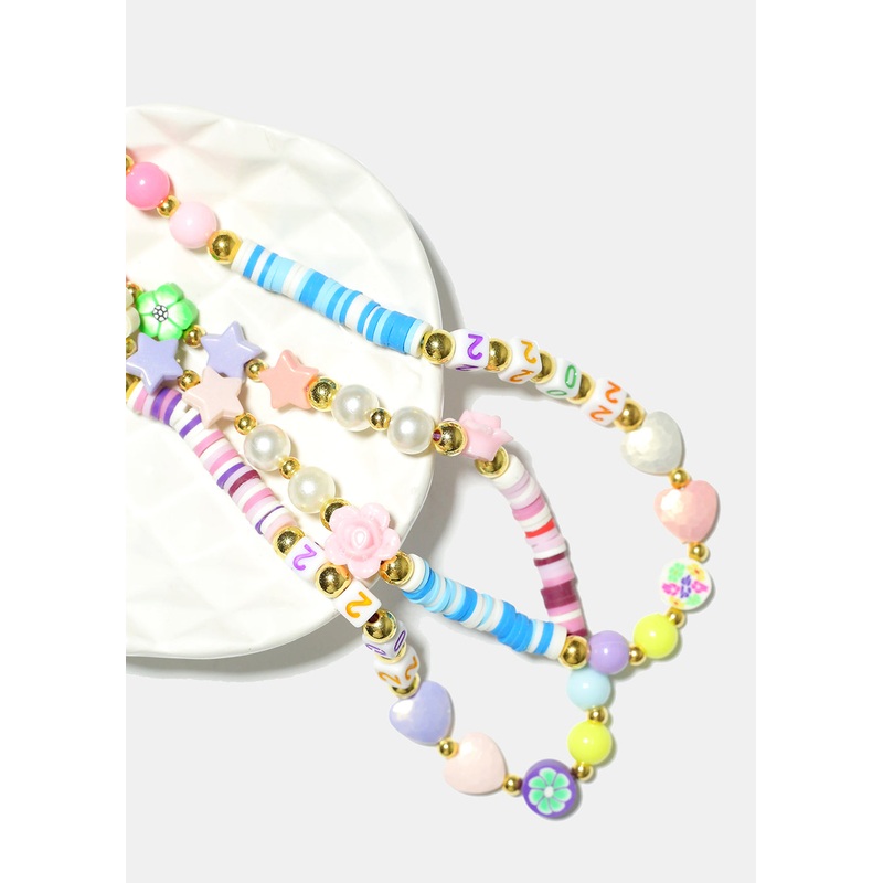 Multi Bead Cellphone Keychain