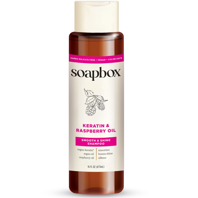 Vegan Keratin & Raspberry Seed Oil Smoothing Shampoo