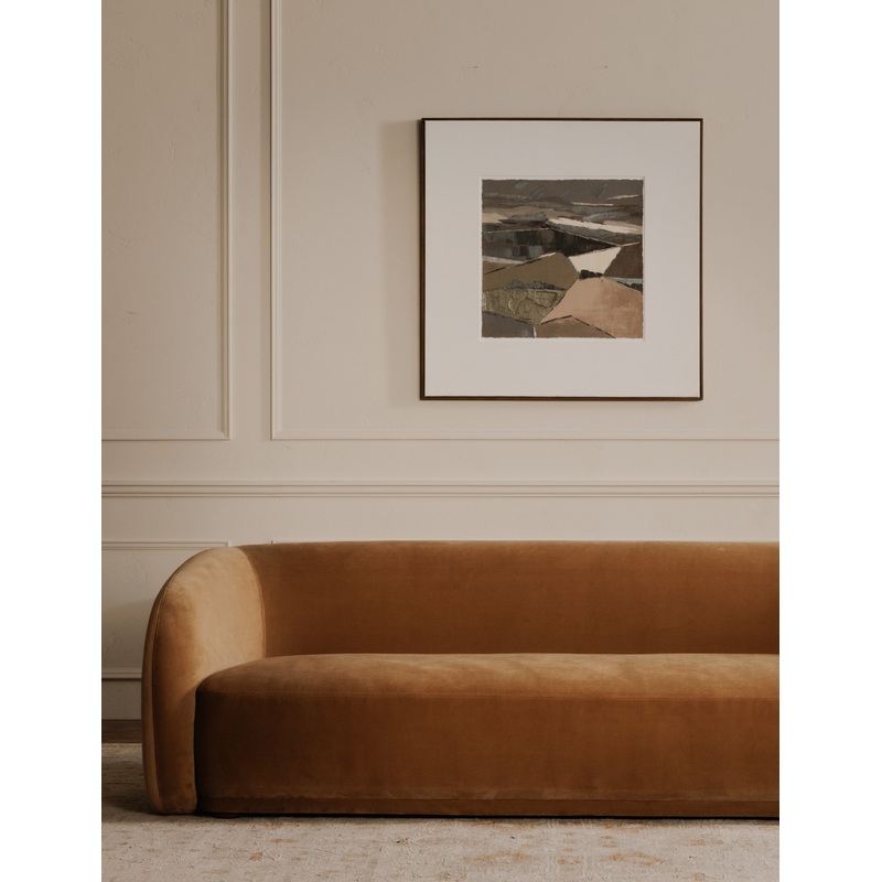 Maas Sofa Camel Faux Mohair