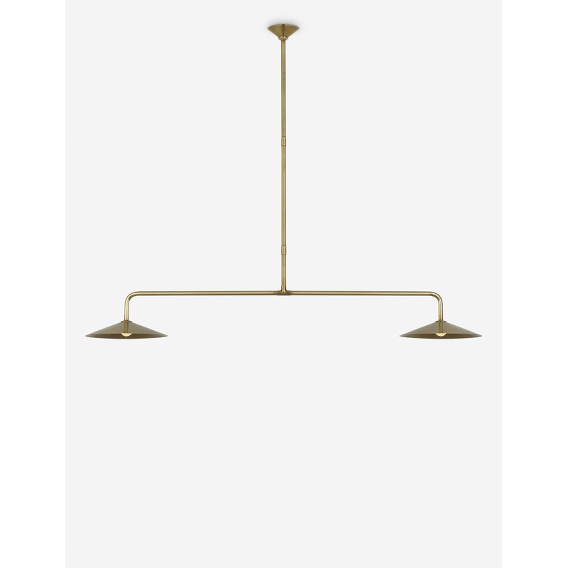 Ponce Linear Pendant Light by Amber Lewis Antique Brass and Antique Brass 62″W