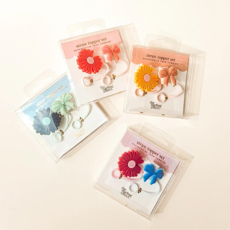 The Darling Effect Straw Topper Set  Tutti Fruity