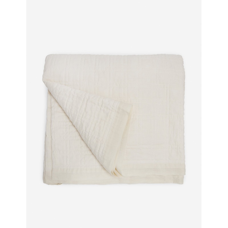 Owen Linen Cotton Coverlet by Pom Pom at Home Cream Queen