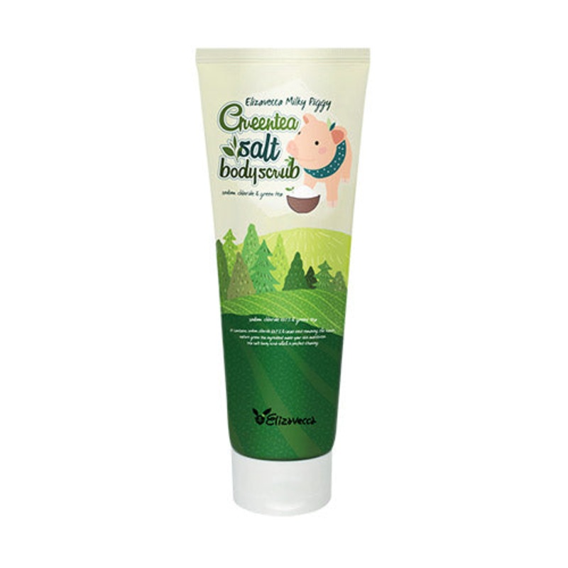 [Elizavecca] Greentea Salt Body Scrub 300ml (Tube Type)