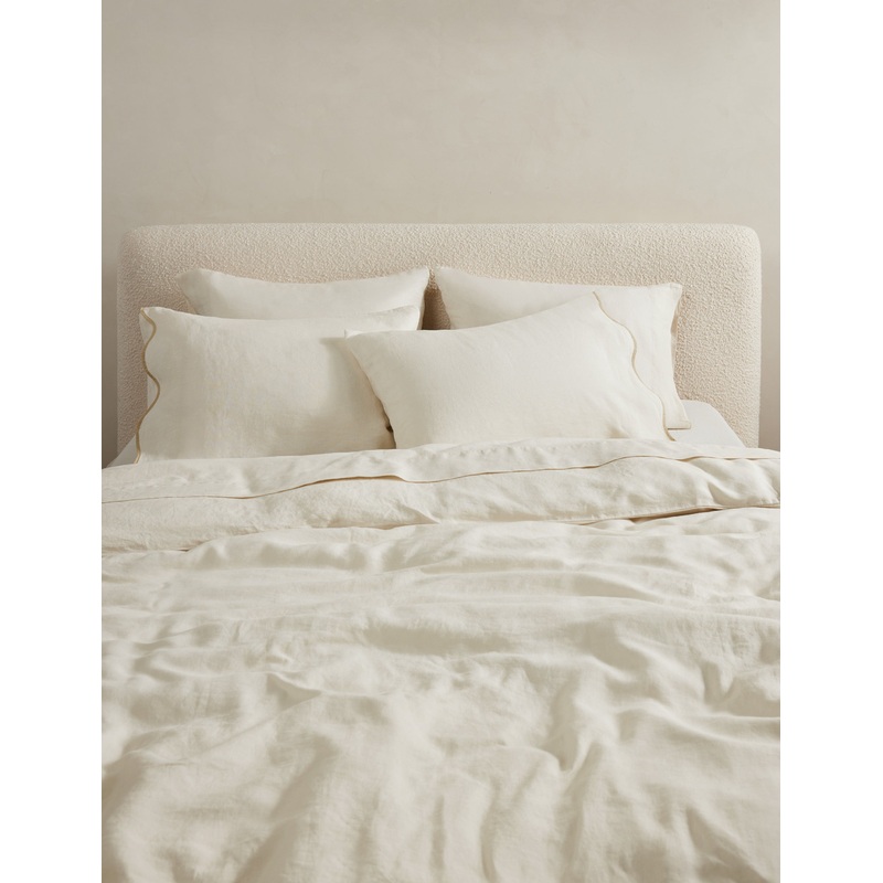 Essie Hemp Duvet Cover by Sarah Sherman Samuel Cream Full/Queen Duvet Cover
