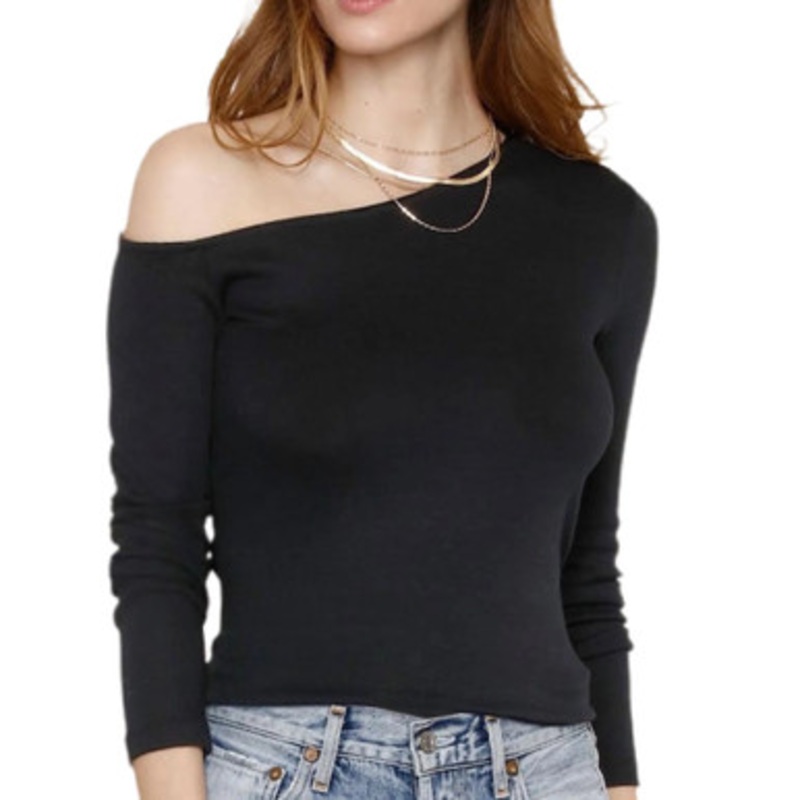 Aimee Long Sleeve Tee – Black.
