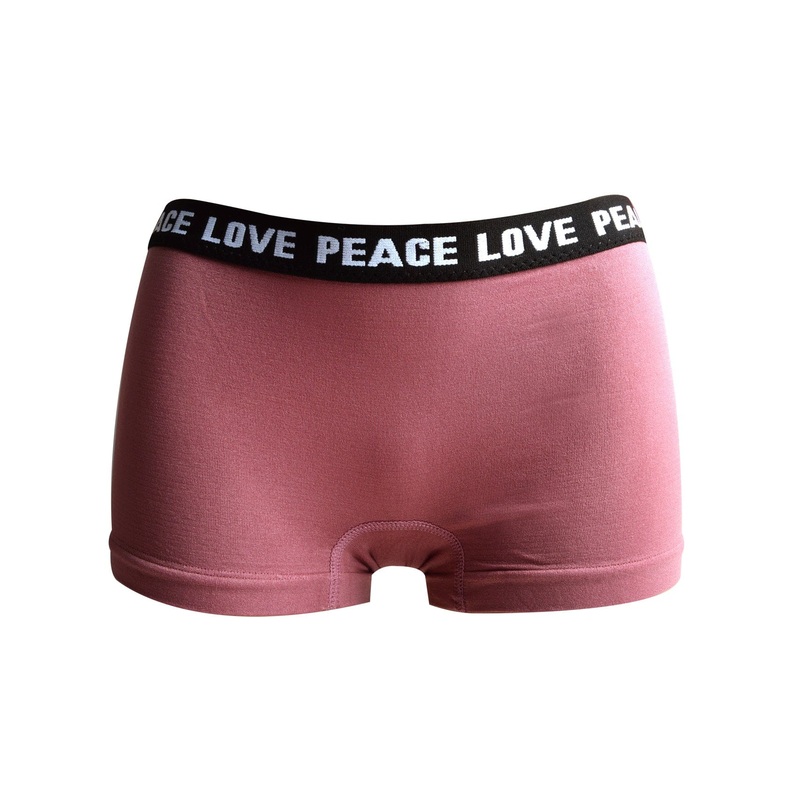 Angelina Peace Love Boy Short S/M Burgundy