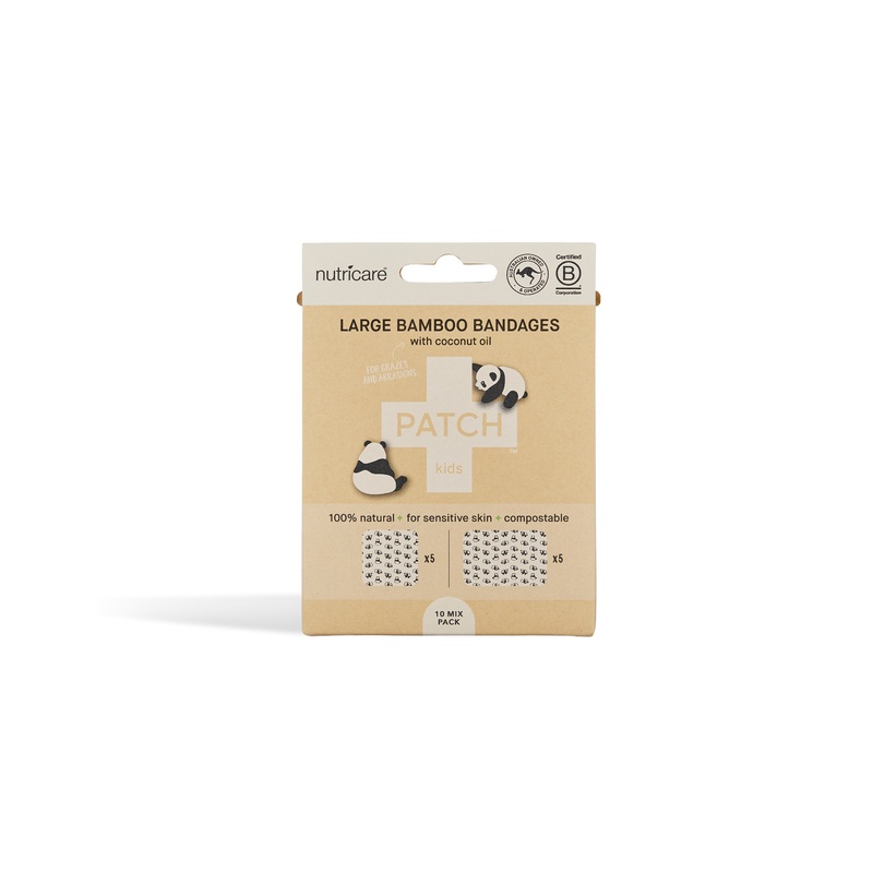 Coconut Oil Bamboo Bandages – Large Square & Rectangles
