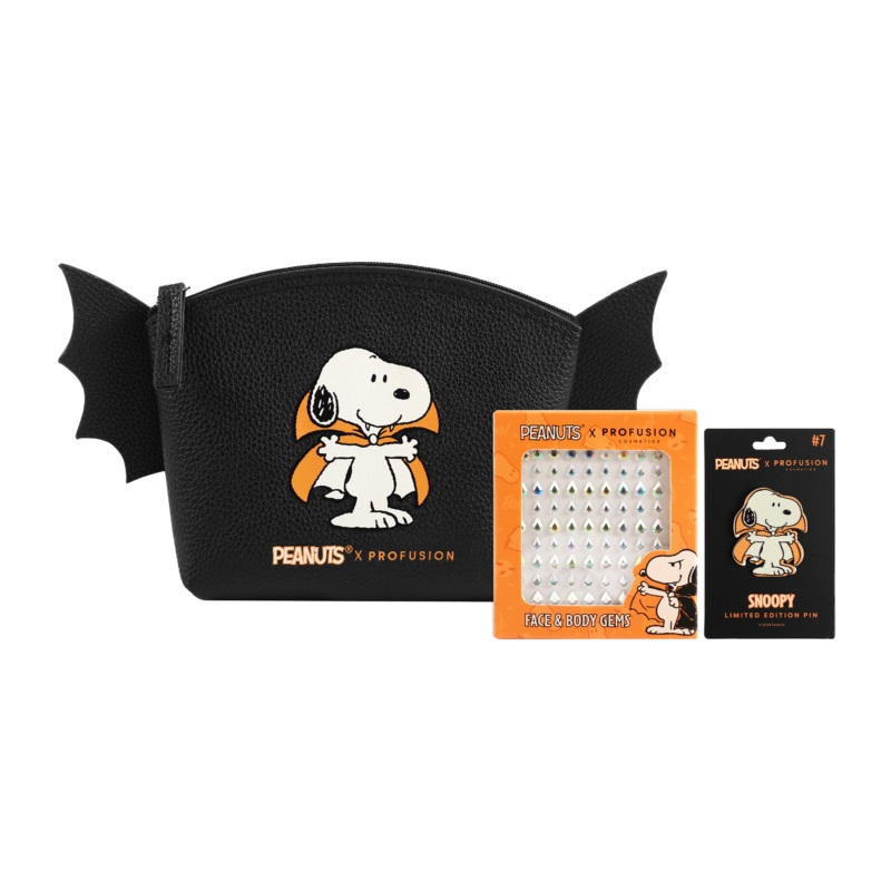 Peanuts Halloween | Count Snoopy Cosmetic Bag Set with Gems