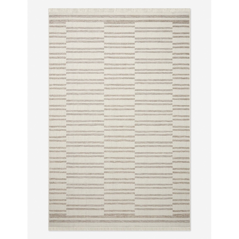 Malibu II Indoor / Outdoor Rug by Amber Lewis x Loloi Ivory and Dove 2’3″ x 3’9″