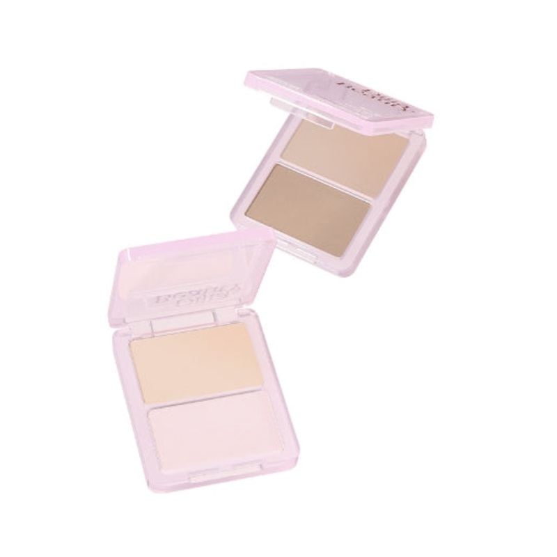 DIJIA Matte Highlight & Contour Duo Palette 8g  01 Powder Moonlight