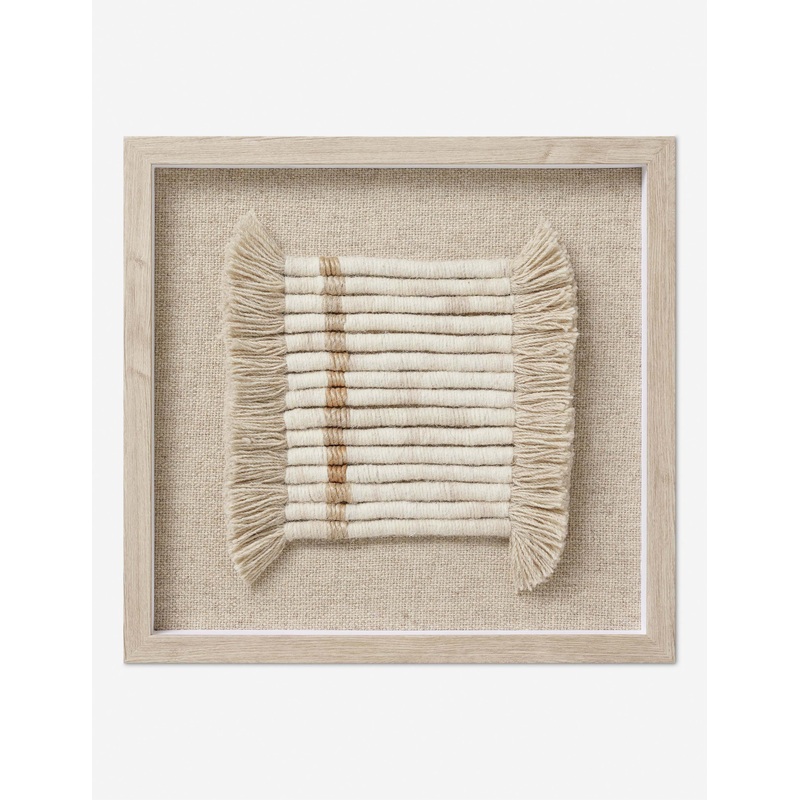 Kendry I Textile Wall Art White 22″ x 21″