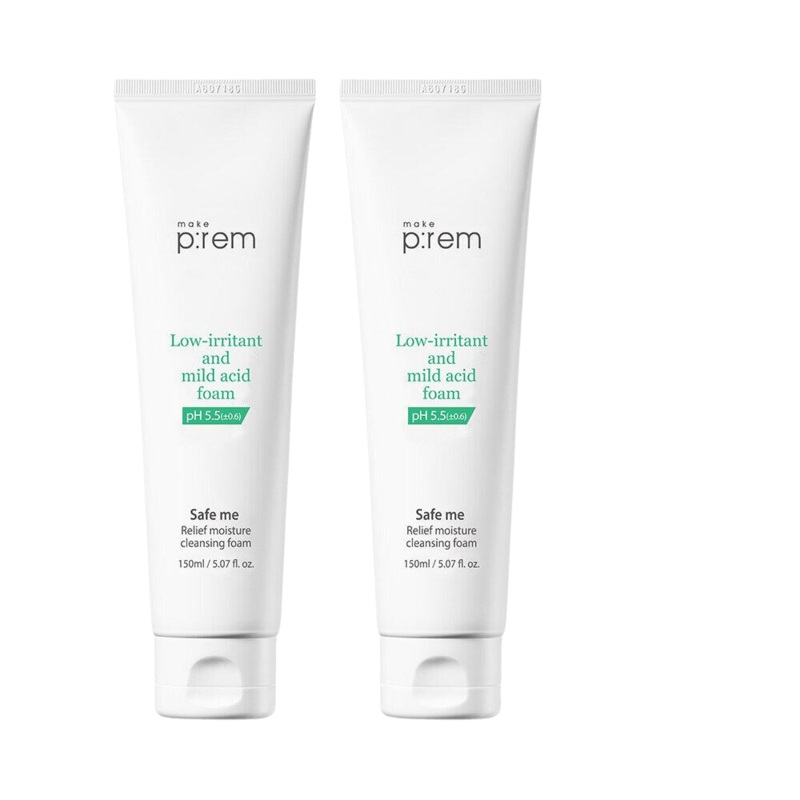 makeprem Safe Me Relief Moisture Cleansing Foam 150mL 1+1 Special Set