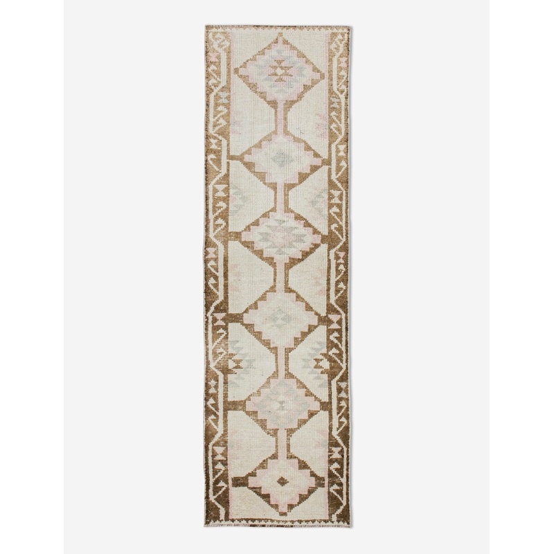 Vintage Turkish Hand-Knotted Wool Runner Rug No. 244, 2’12” x 10’12”
