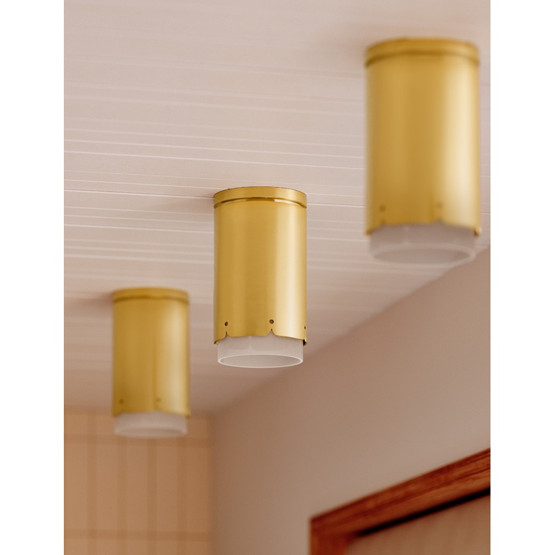 Trenet Flush Mount Light Antique Brass 4.75″Dia