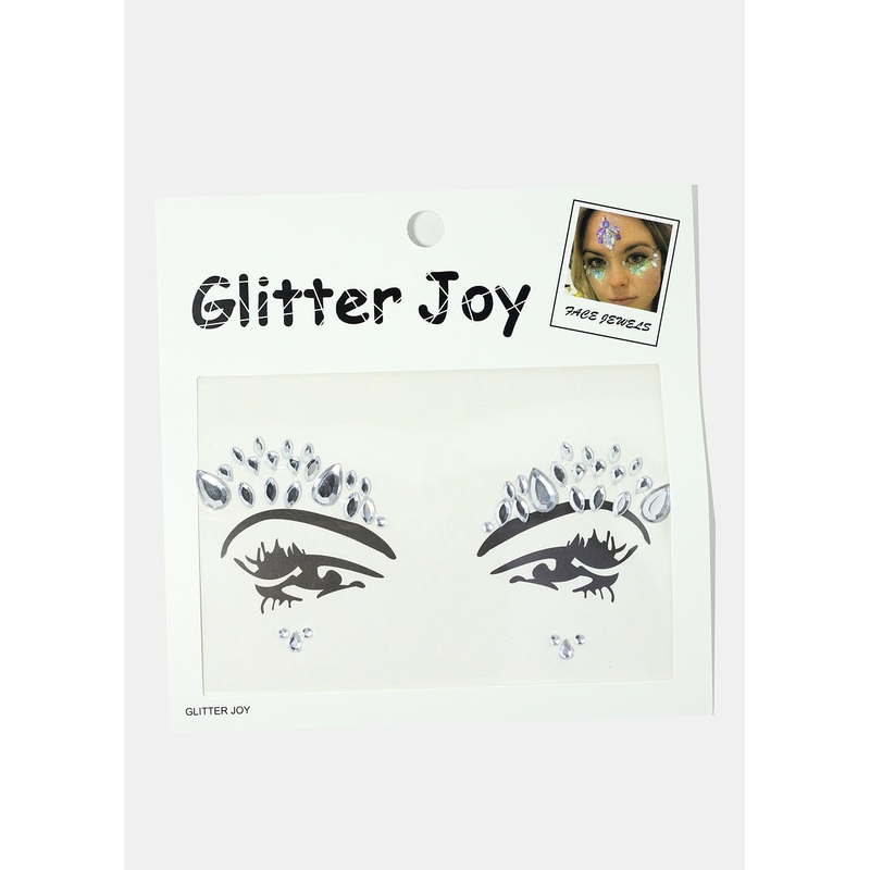 Adhesive Face Jewels Clear