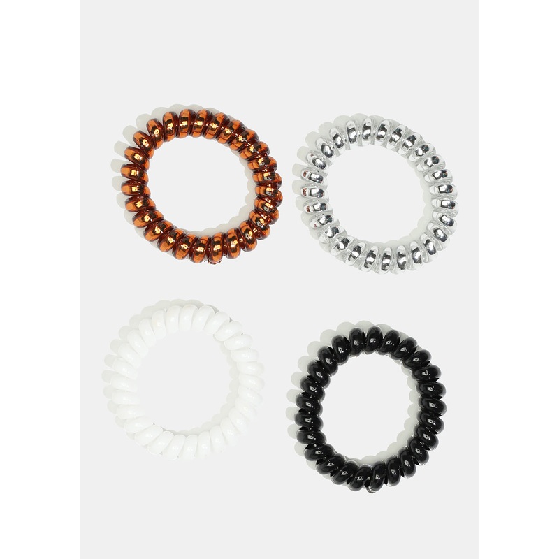 4-Piece Spiral Hair Ties