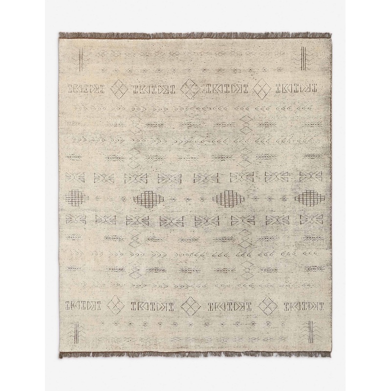 Belgian Hand-Knotted Wool Rug by Button Atelier x Co.House Designs Cream 8′ x 10′