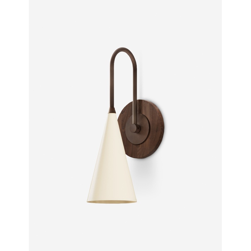 Solana Sconce by Blueprint Lighting Crema and Natural Walnut