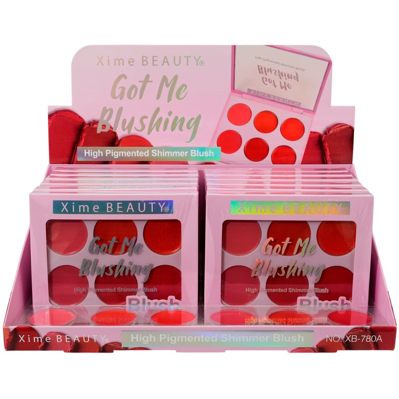 XIME 6COLOR GOT ME BLUSHING SHIMMER BRUSH (12 PCS)