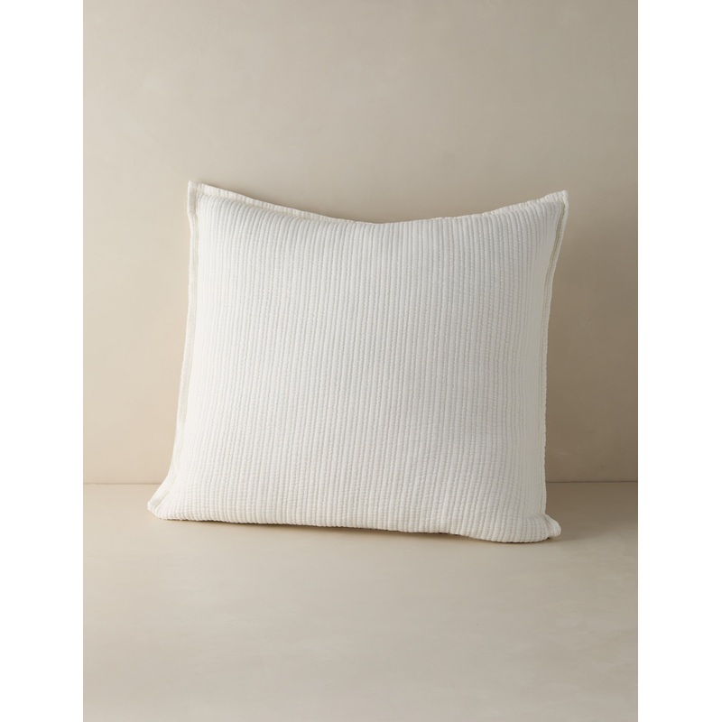 Chatham Cotton Matelasse Euro Sham by Pom Pom at Home Natural