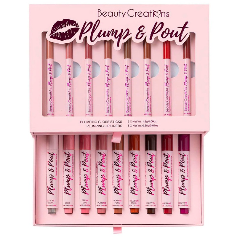 Beauty Creations Plump & Pout Gloss Stick & Lip Liner Pr – Wholesale 1 Unit (PPVS-JPR)