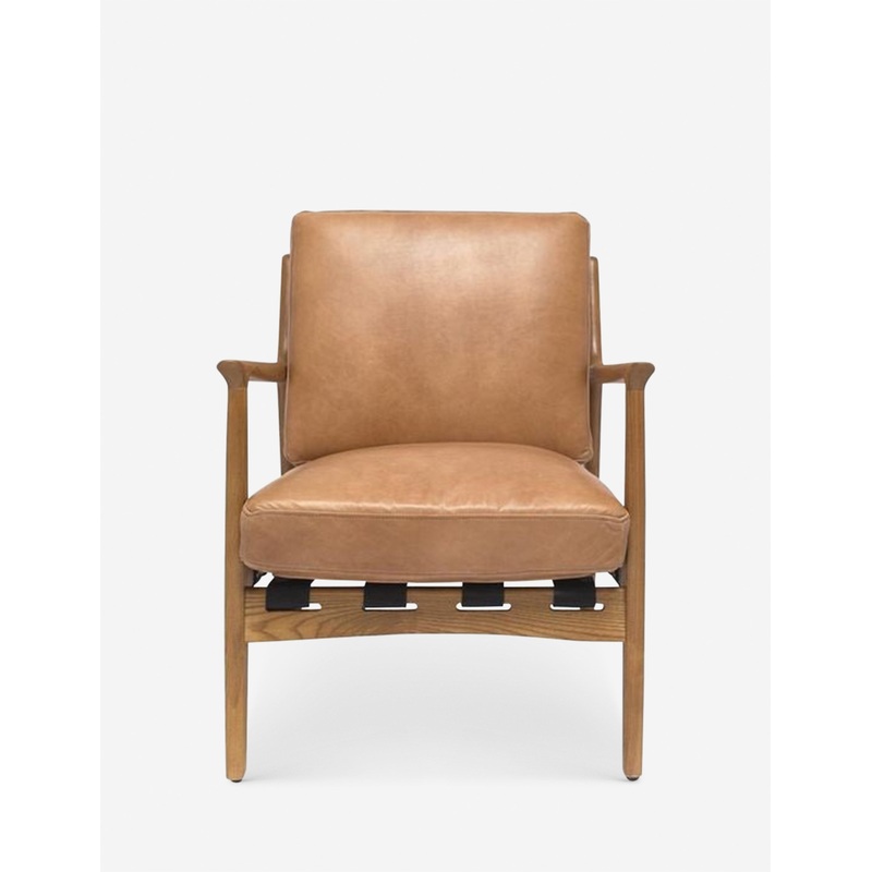 Kenneth Leather Chair Brown