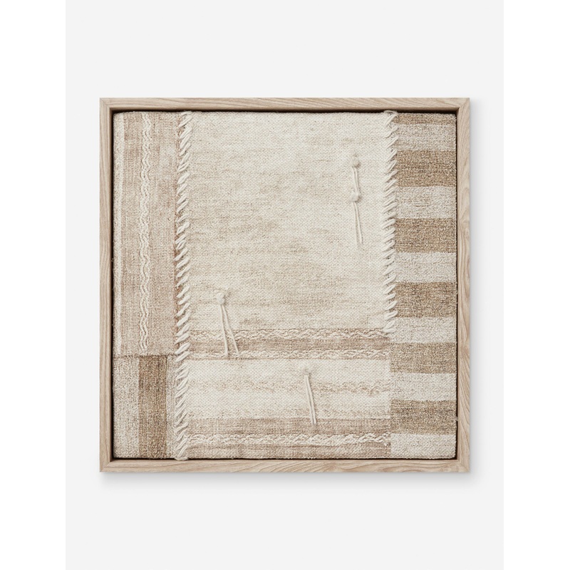Lassen I Textile Wall Art Brown 17″ x 17″