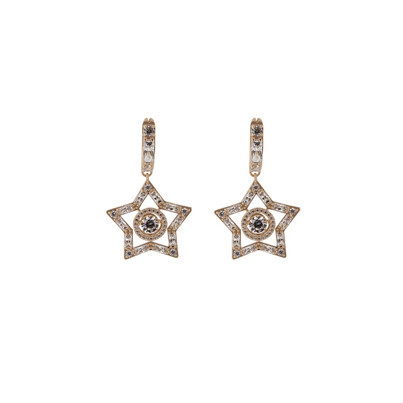 Swarovski Rose Gold Star Earrings 5617769