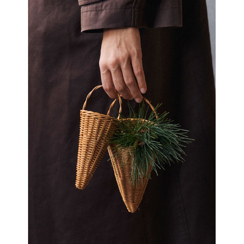 Braided Cones (Set of 2) by Ferm Living Natural
