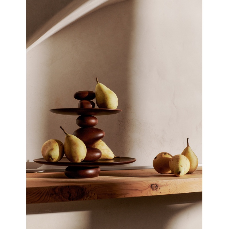 Pebble Dessert Stand by Ferm Living Brown
