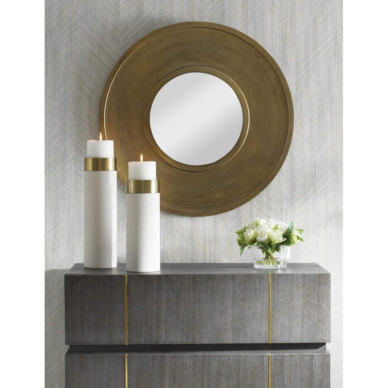 Colman Round Mirror Gold