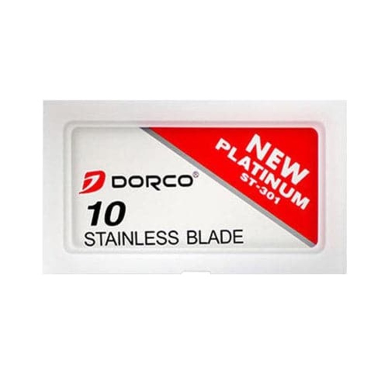 Dorco ST-301 Stainless Double-Edge Razor Blades (10 Count)