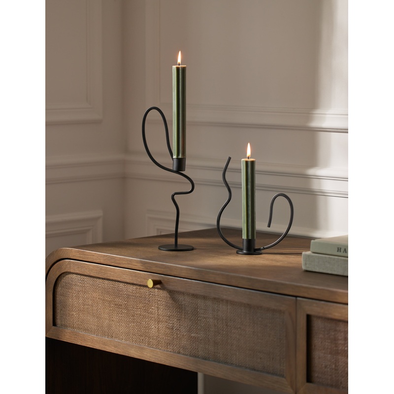 Valse Candle Holder by Ferm Living Black Tall