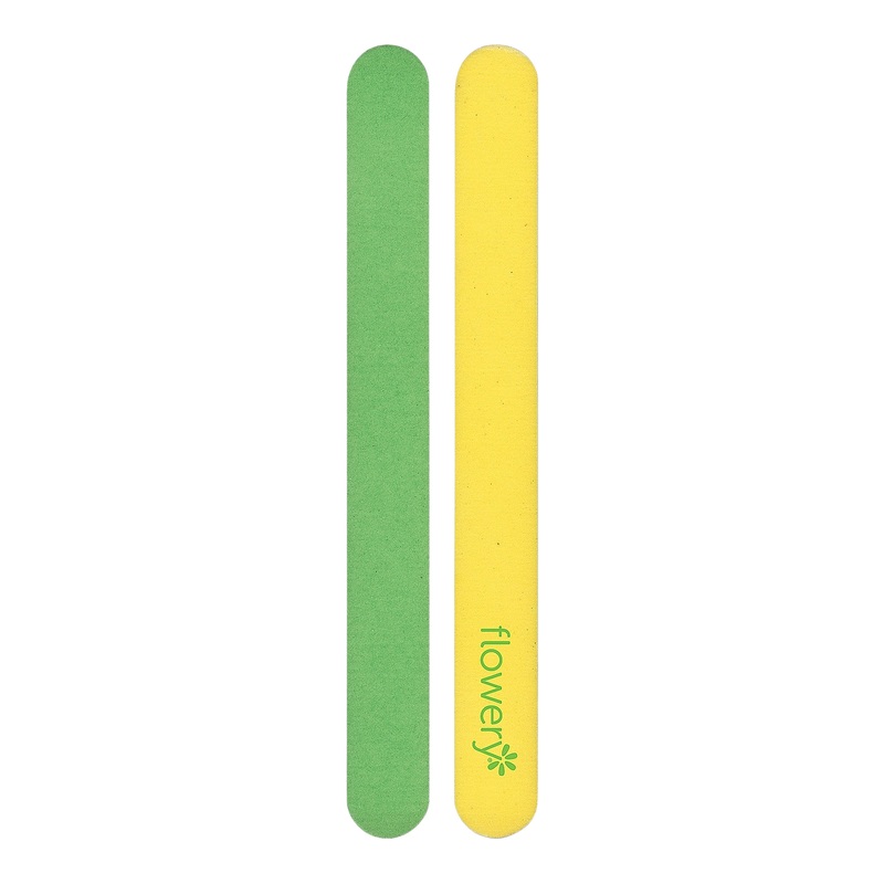 Flowery Nail File – Lemon Lime (2 Pack) | For Thin or Weak Nails