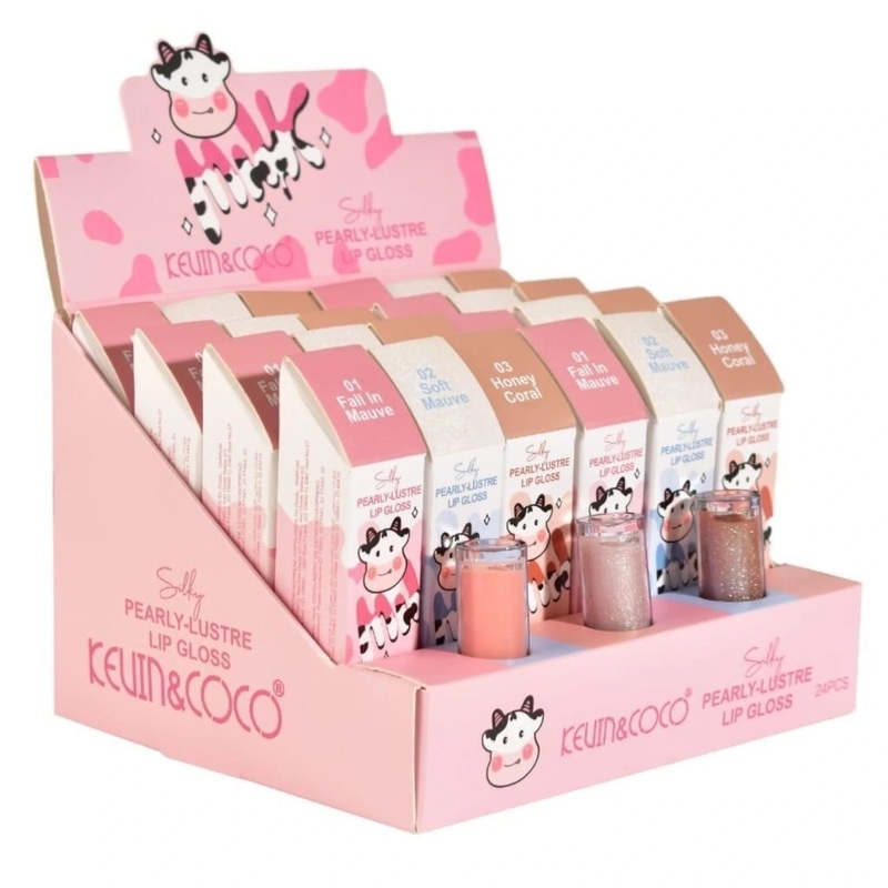 Kevin & Coco Pearly-Lustre Lip Gloss 1-3 – Wholesale Display 24 Units (KC248261)