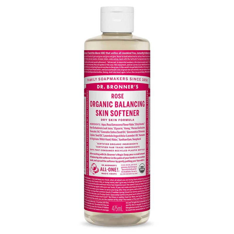 Dr. Bronner’s Rose Balancing Skin Softener 475ml