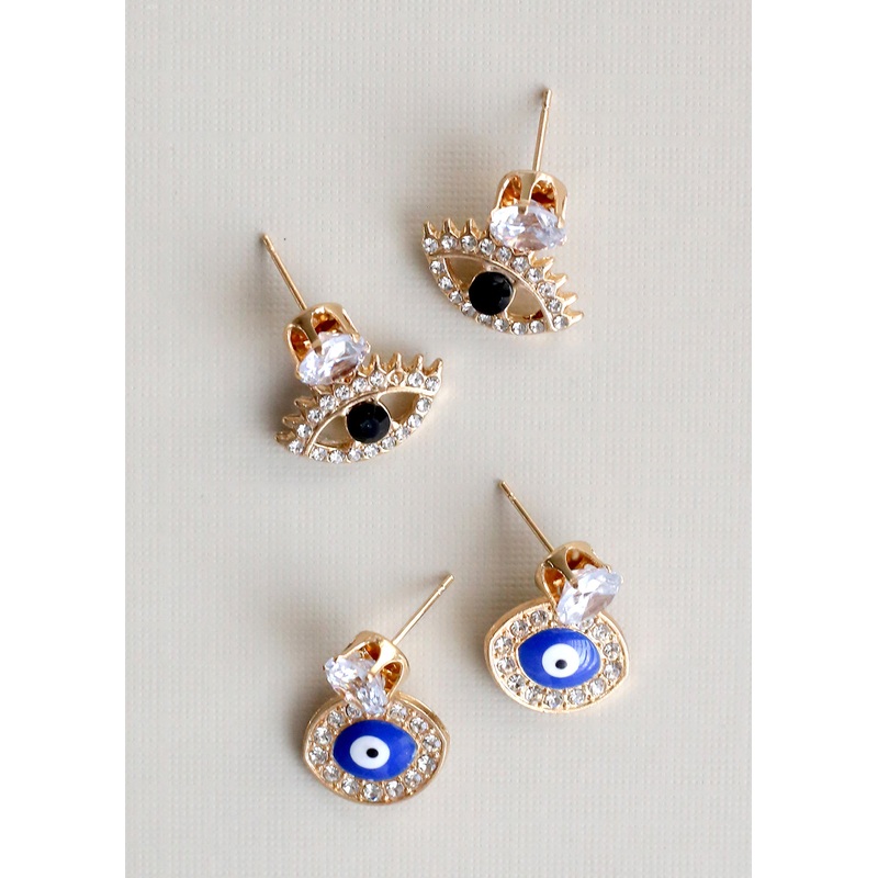 Evil Eye Earring Black