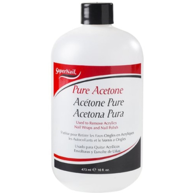Super Nail Pure Acetone Polish Remover, 16 Oz
