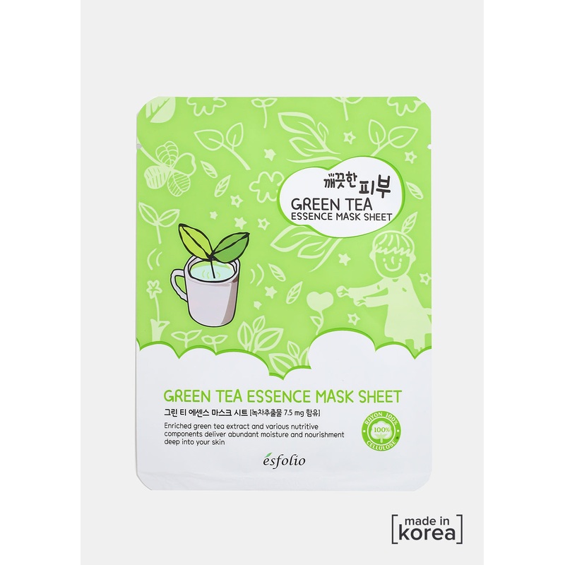 ESFOLIO Pure Skin Essence Mask- Green Tea