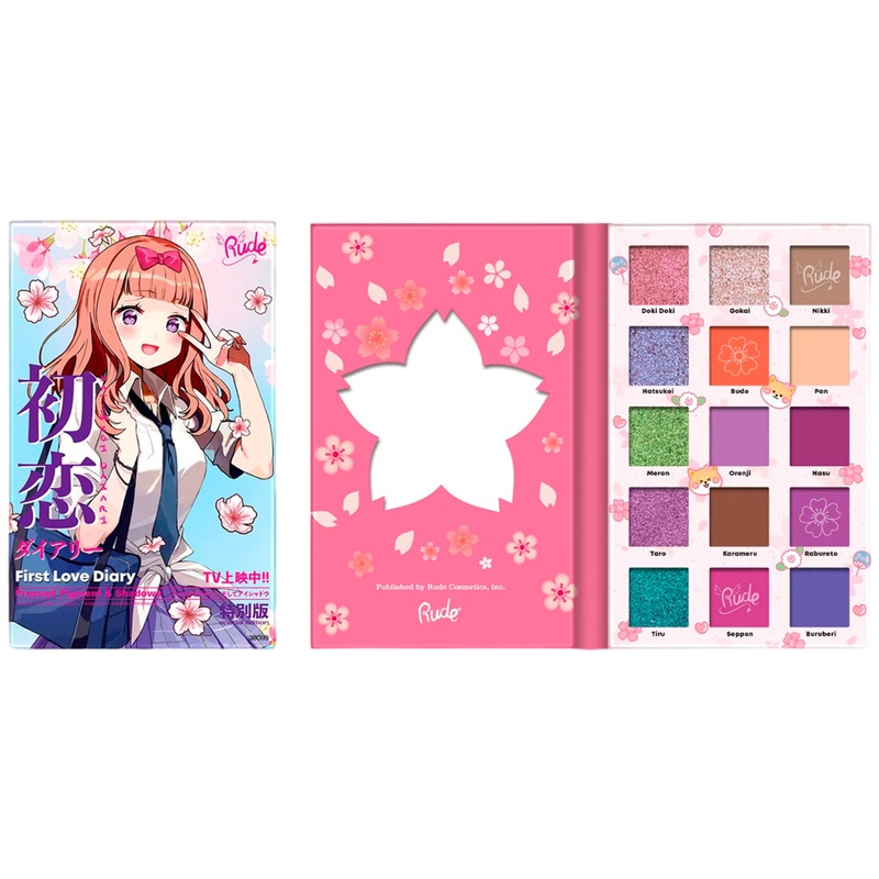 Rude Cosmetics First Love Diary Pressed Pigment & Shadow Palette – Wholesale 4 Units (RC-38099)