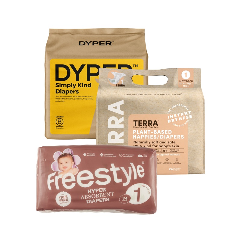 Baby Diaper Try-It Kit  3 Trusted Brands to Discover