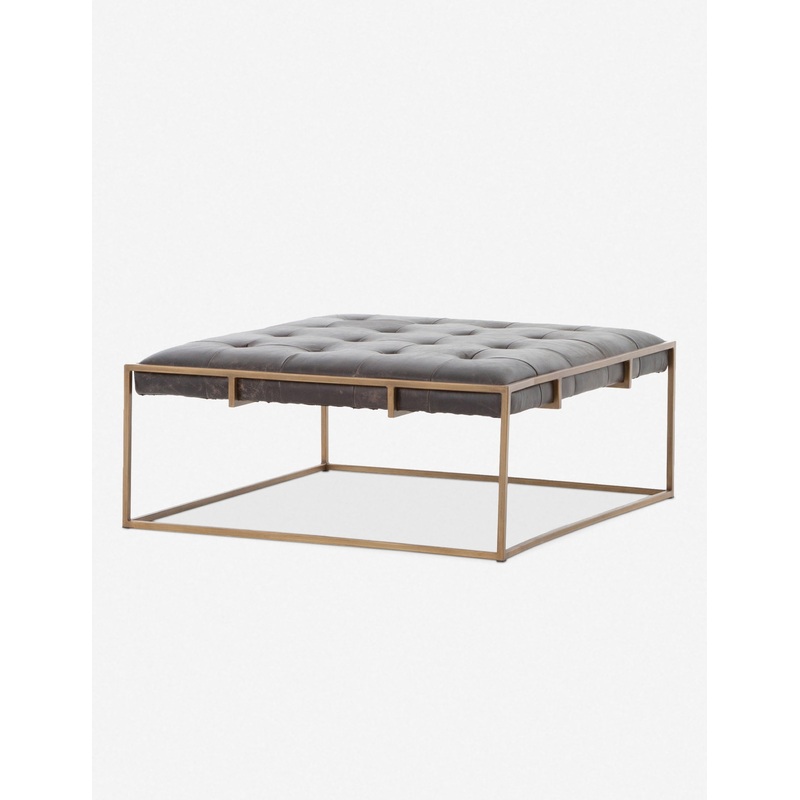 Olwina Square Leather Coffee Table