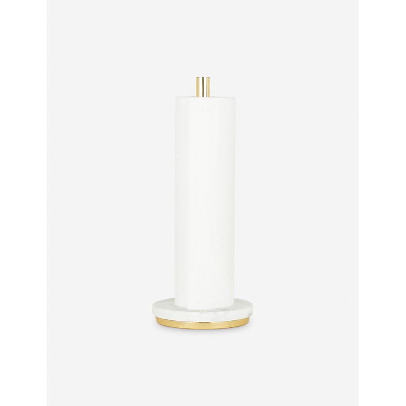 Simple Marble Paper Towel Holder by Hawkins New York White