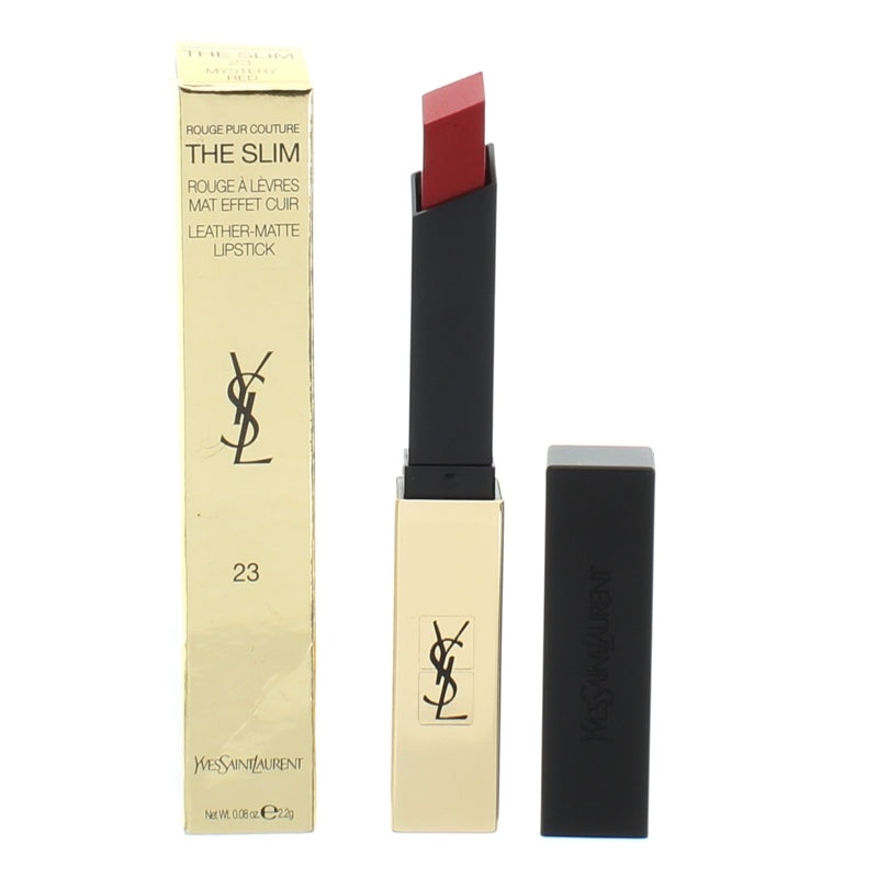 Yves Saint Laurent The Slim Leather-Matte Lipstick in 23 Mystery Red